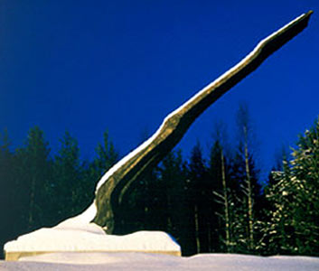 Late 1990's. The Flame monument. Sculptor Alvar Aalto, 1960.