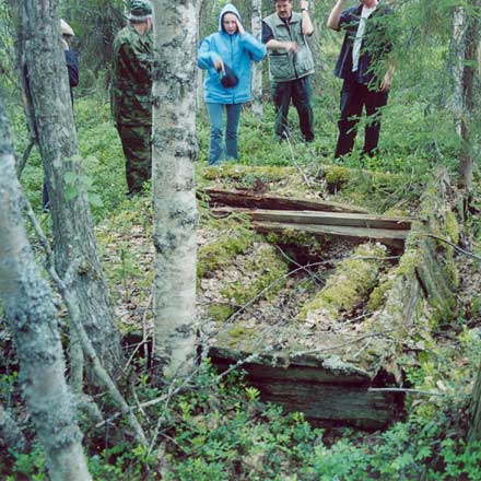July 2003. Kalevala (Uhtua) district. The remnants of Kanussuo wood-cutters settlement that was used as a internee-camp for the citizens of Suomussalmi