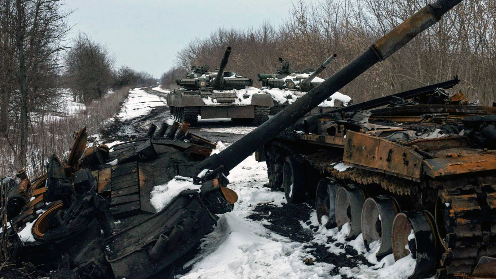 7 марта 2022 года. Захваченные и уничтоженные русские танки