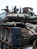 November 18, 2023. Russian tank T-72, destroyed near Kiev on March 2022